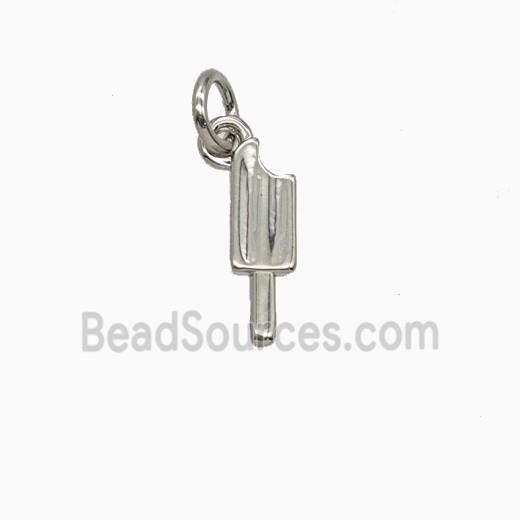 Copper Ice Cream Pendant Platinum Plated