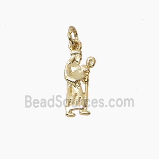 Copper Jesus Pendant Gold Plated