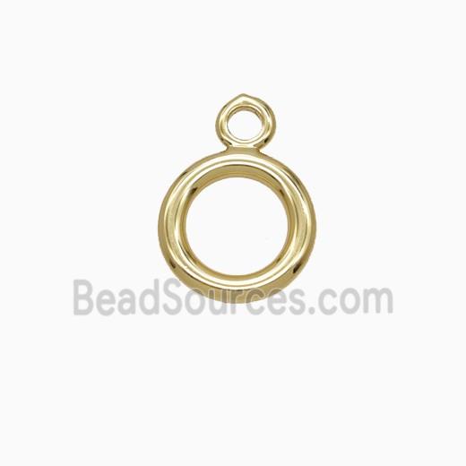 Copper Circle Pendant Gold Plated