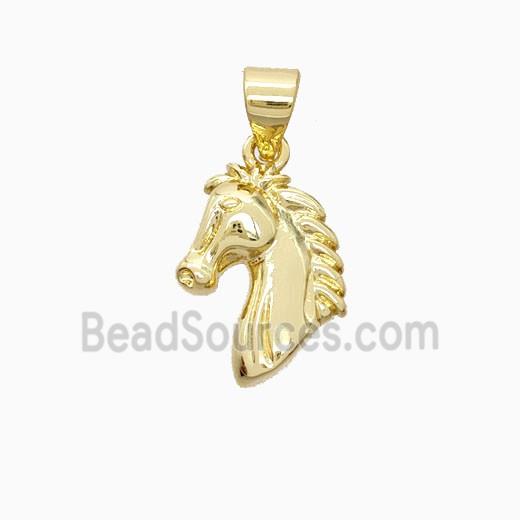 Copper Horse-Head Pendant Gold Plated