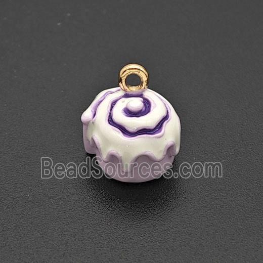 Copper Ice Cream Pendant Enamel Gold Plated