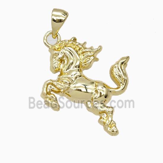 Copper Horse Pendant Gold Plated