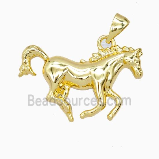 Copper Horse Pendant Gold Plated