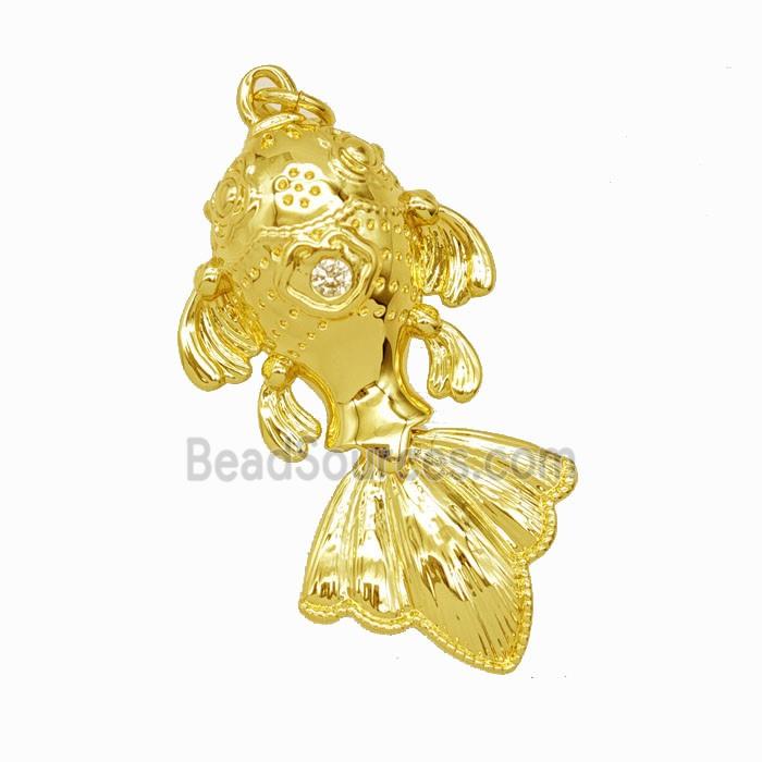 Copper Fish Pendant Gold Plated