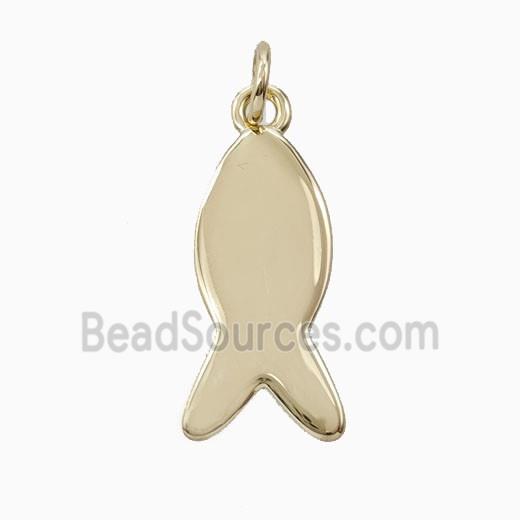 Copper Fish Pendant Gold Plated