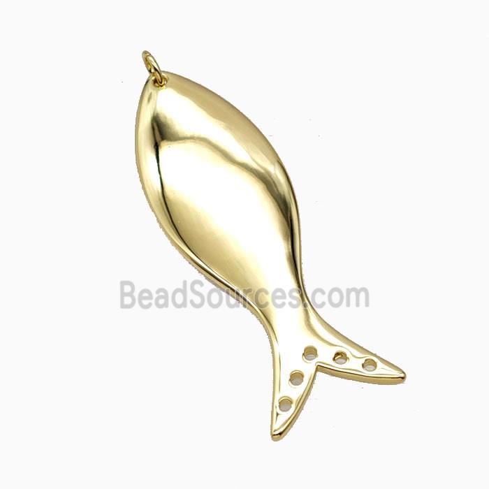 Copper Fish Pendant Gold Plated