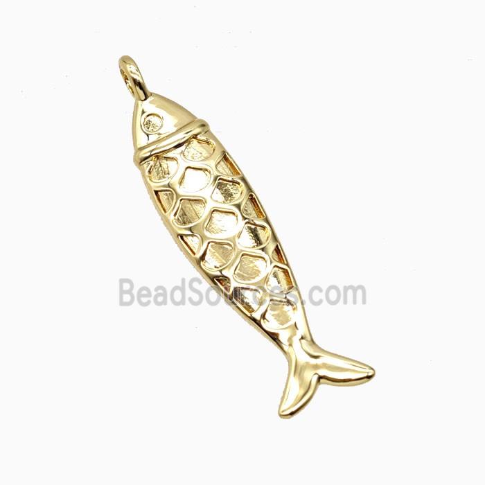 Copper Fish Pendant Gold Plated