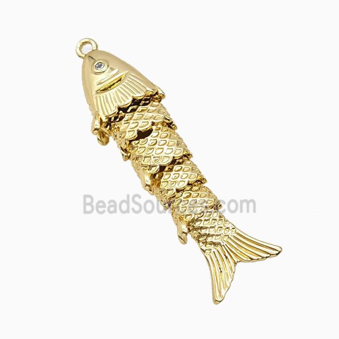 Copper Fish Pendant Gold Plated