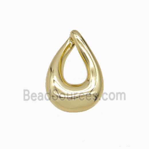 Copper Teardrop Pendant Gold Plated
