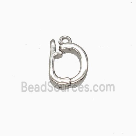 Copper Clasp Platinum Plated
