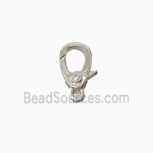 Copper Lobster Clasp Platinum Plated