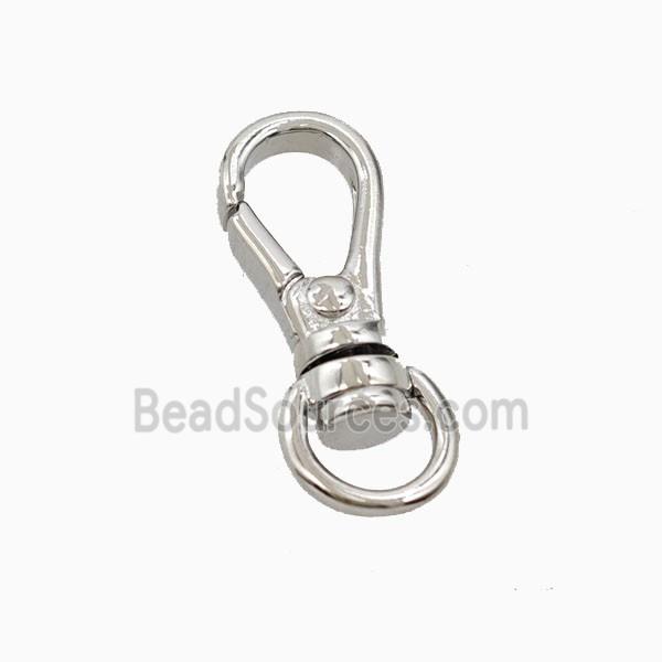 Copper Carabiner Clasp Platinum Plated