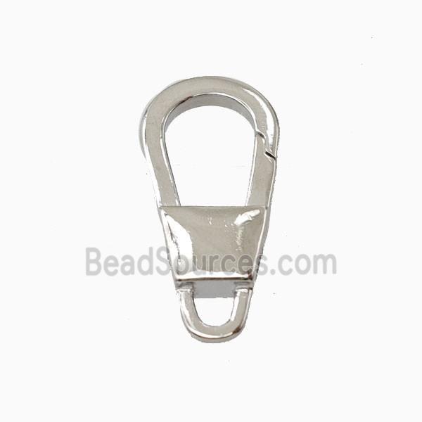 Copper Carabiner Clasp Platinum Plated