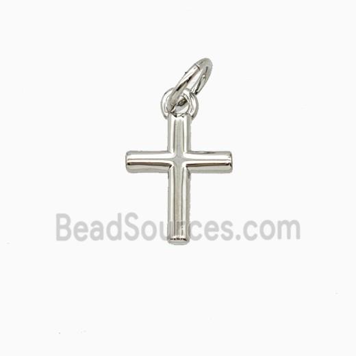 Copper Cross Pendant Platinum Plated