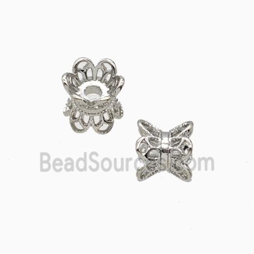 Copper Beadcaps Double Platinum Plated