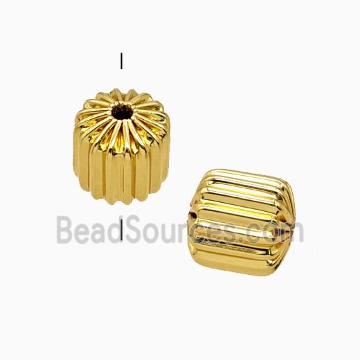 Copper Tube Beads Gold Plated