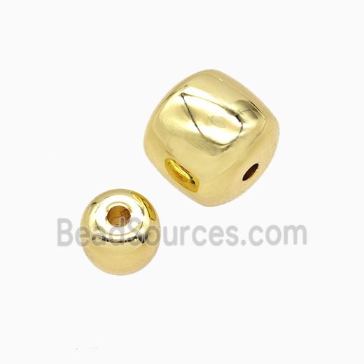 Copper Barrel Beads Gold Plated