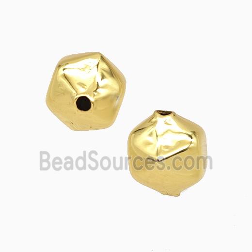 Copper Polyhedron Beads Gold Plated