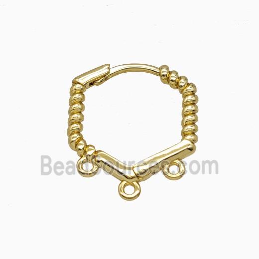 Copper Hoop Earrings Gold Plated