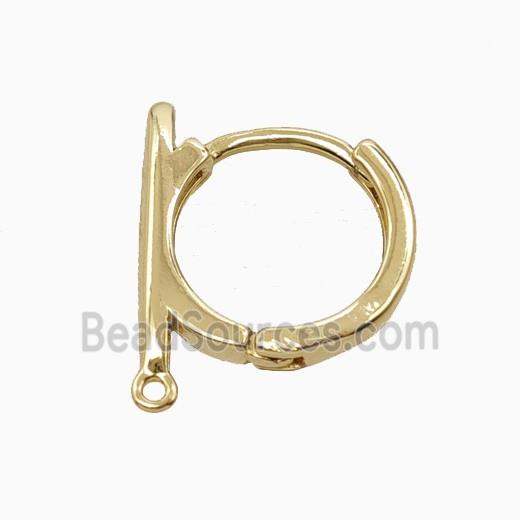 Copper Hoop Earrings Gold Plated