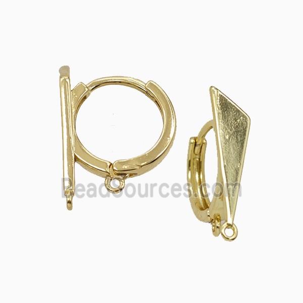 Copper Hoop Earrings Gold Plated