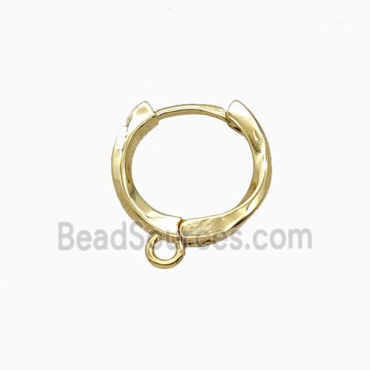 Copper Hoop Earrings Gold Plated