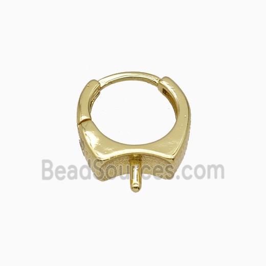 Copper Hoop Earrings With Bail Gold Plated