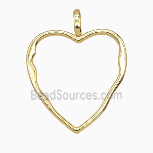 Copper Heart Pendant Gold Plated