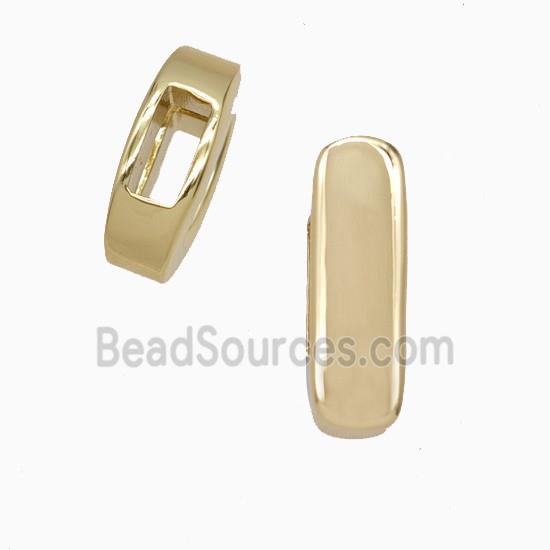 Copper Letter-I Beads Flat Hole Gold Plated