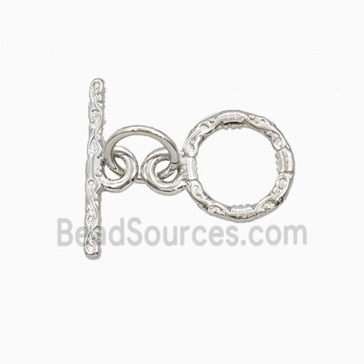 Copper Toggle Clasp Platinum Plated
