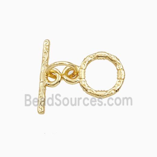Copper Toggle Clasp Gold Plated