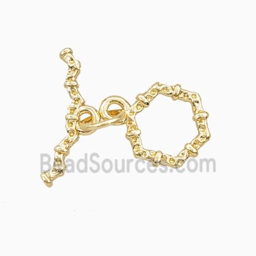 Copper Toggle Clasp Gold Plated