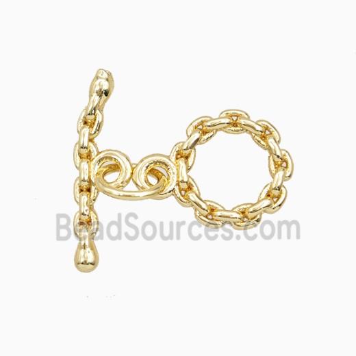 Copper Toggle Clasp Gold Plated