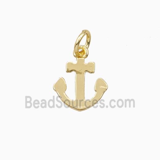 Copper Anchor Pendant Gold Plated