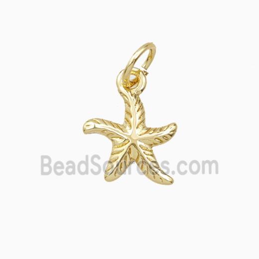 Copper Starfish Pendant Gold Plated