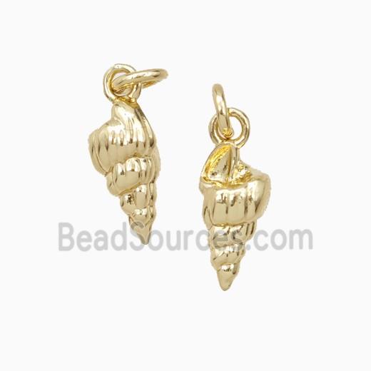 Conch Charms Copper Shell Pendant Gold Plated
