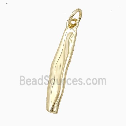 Copper Stick Pendant Gold Plated