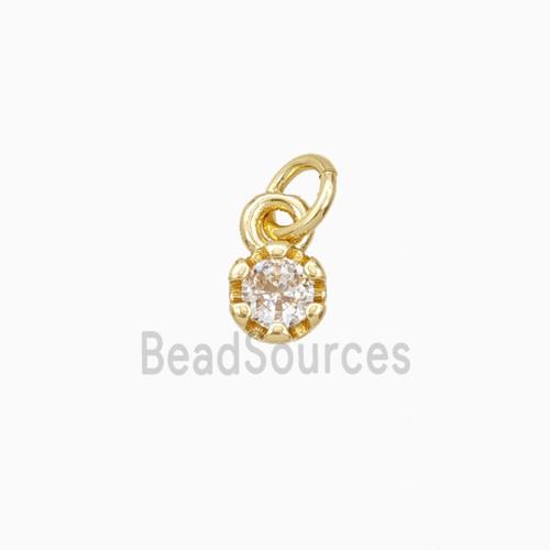 Copper Pendant Pave Zirconia Gold Plated