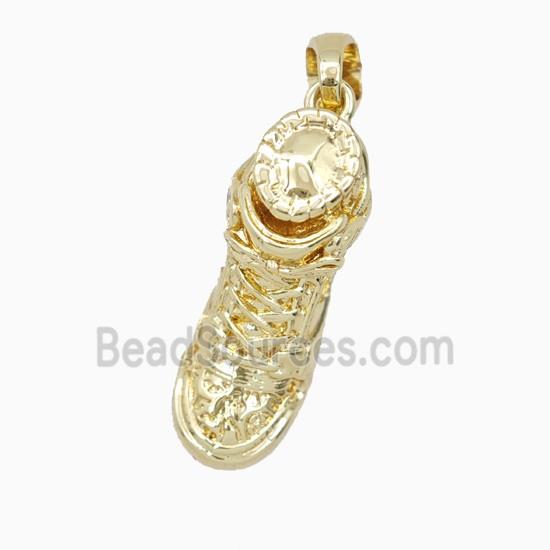 Running Shoes Charms Copper Pendant Sports Gold Plated