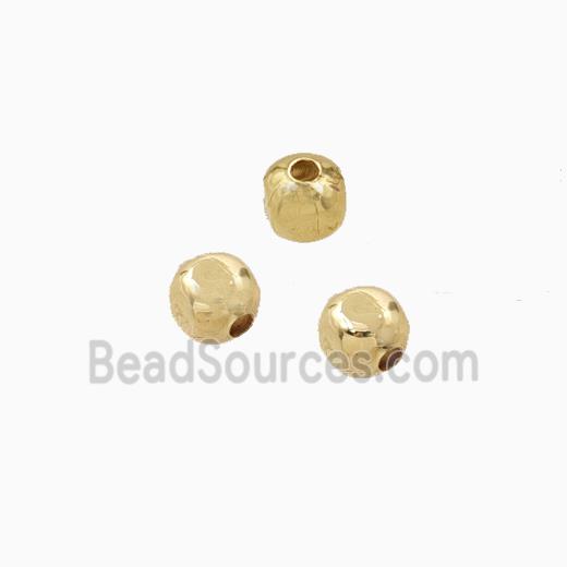 Copper Round Beads Gold Plated