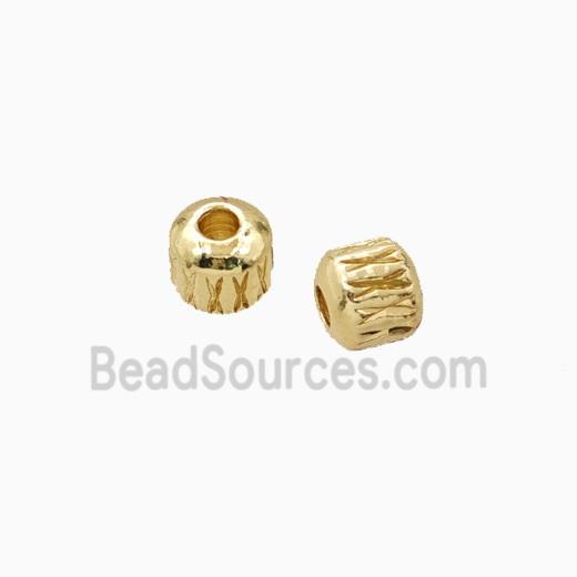 Copper Tube Beads Gold Plated
