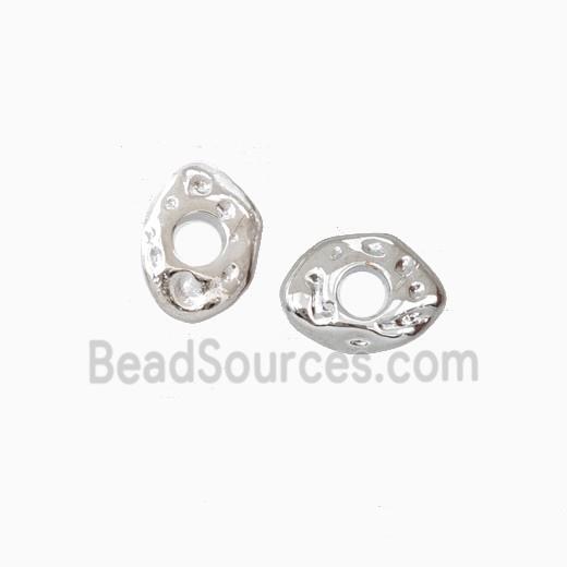 Copper Eye Beads Platinum Plated