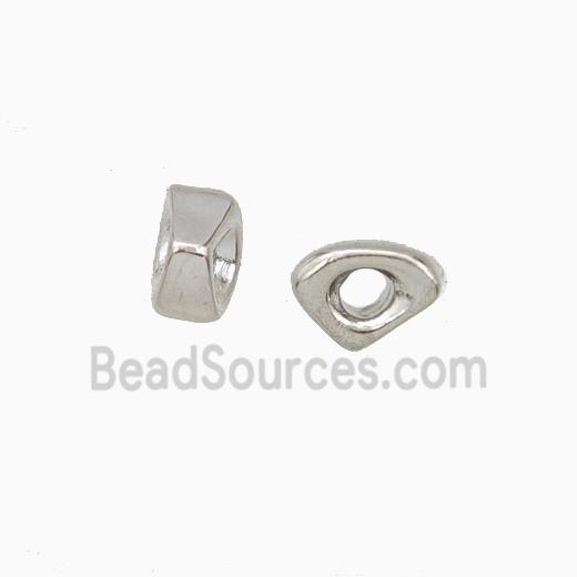 Copper Eye Beads Platinum Plated