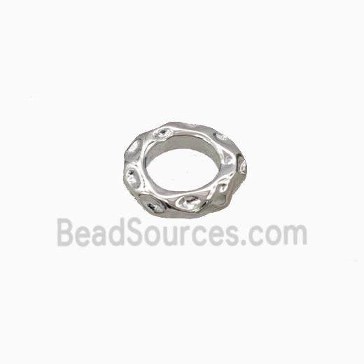 Copper Rings Spacers Beads Platinum Plated