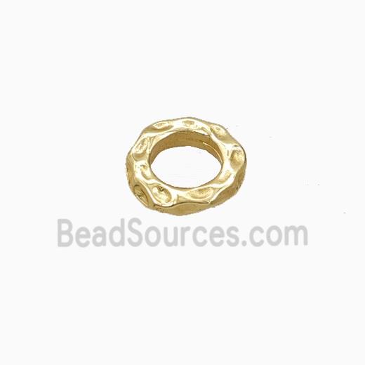 Copper Rings Spacers Beads Gold Plated