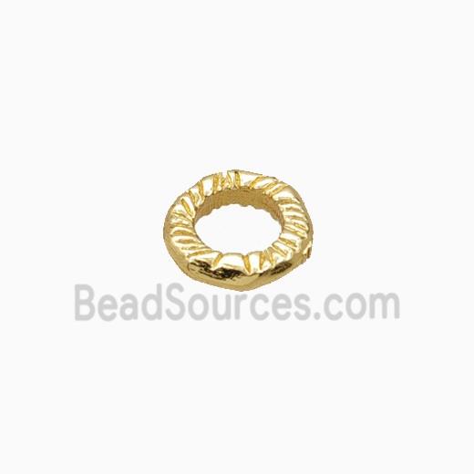 Copper Rings Spacers Beads Gold Plated