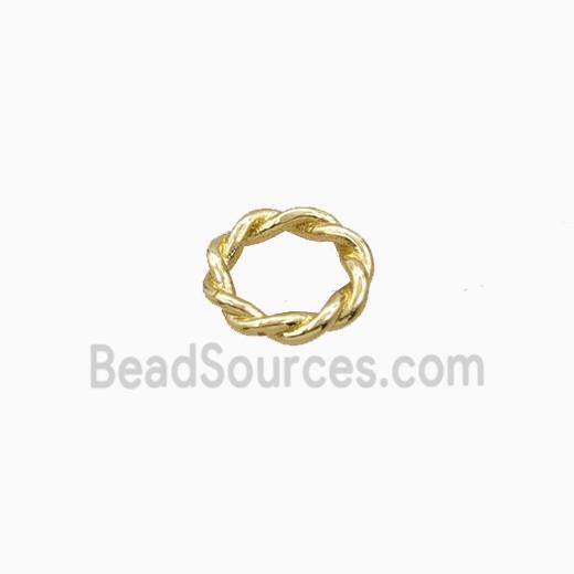 Copper Rings Spacers Beads Gold Plated