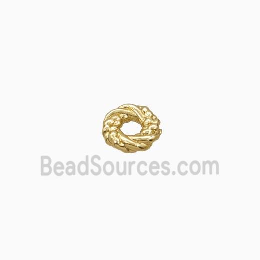 Copper Rings Spacers Beads Gold Plated