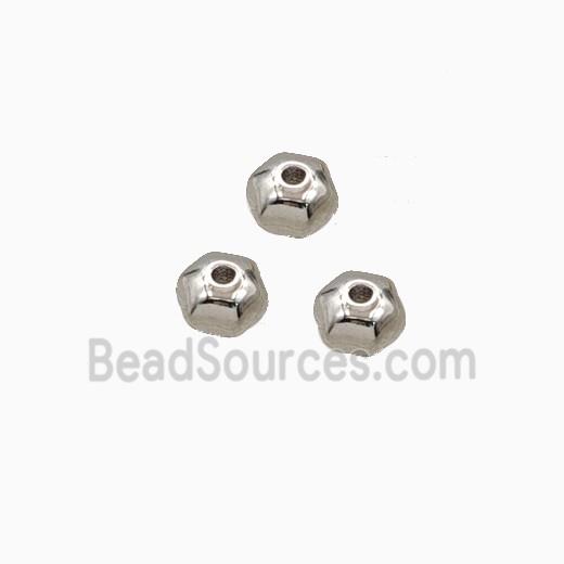 Copper Pumpkin Beads Platinum Plated