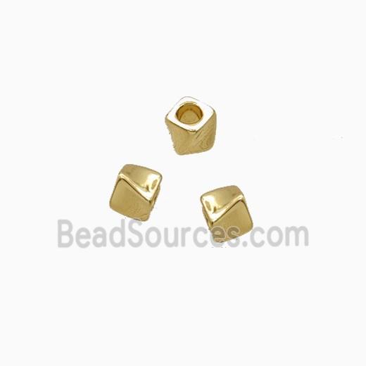 Copper Twist Beads Gold Plated